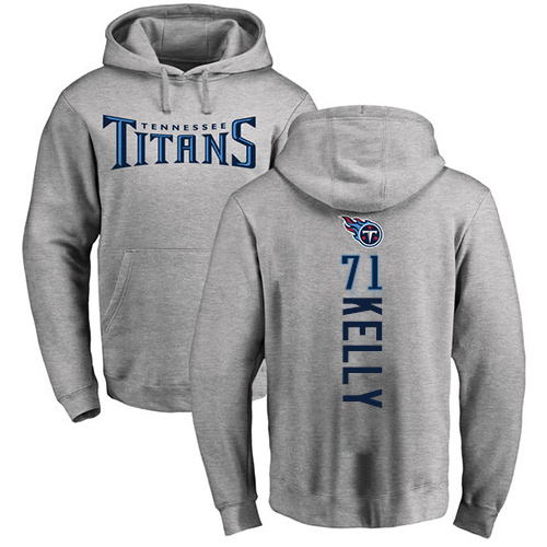Tennessee Titans Men Ash Dennis Kelly Backer NFL Football #71 Pullover Hoodie Sweatshirts->tennessee titans->NFL Jersey